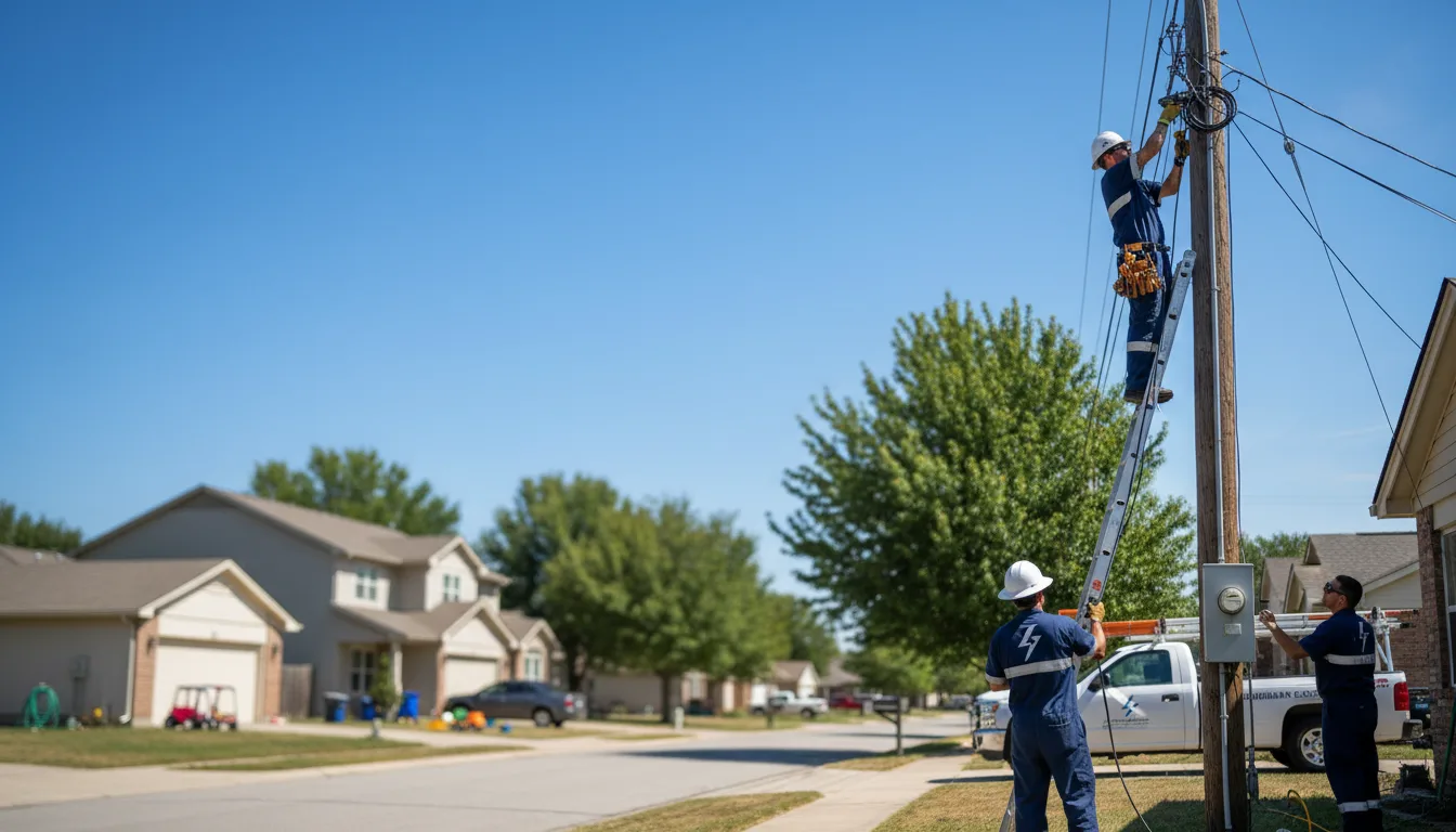 Residential electrician providing installation services in Bunch, OK